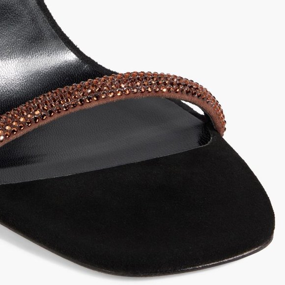 BNIB VALENTINO GLAM MASK TRIBE SUEDE CRYSTAL HEEL SANDAL SIZE Size 40 - Picture 5 of 12